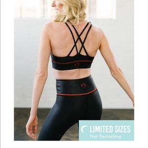 Black Sweetheart Metallic Strappy Bra